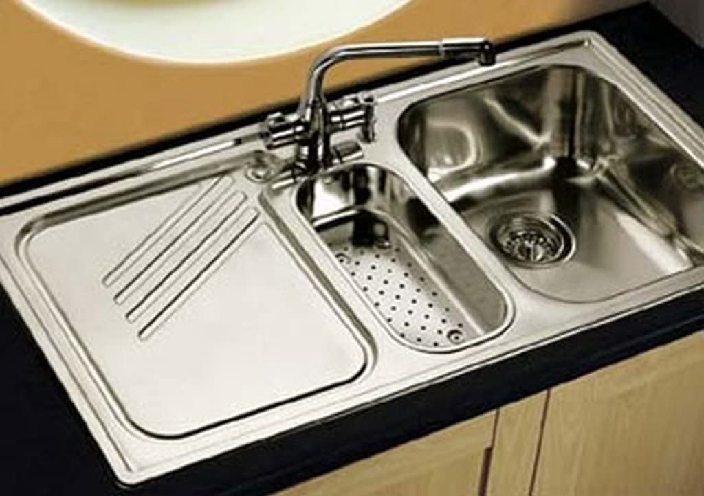 Leisure PL9852 Flush-Mounted Sink Rectangular Stainless Steel 2 Bowls Rectangular