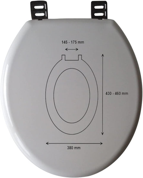Emerald White Toilet Seat and Cover with Stainless Steel Hinges