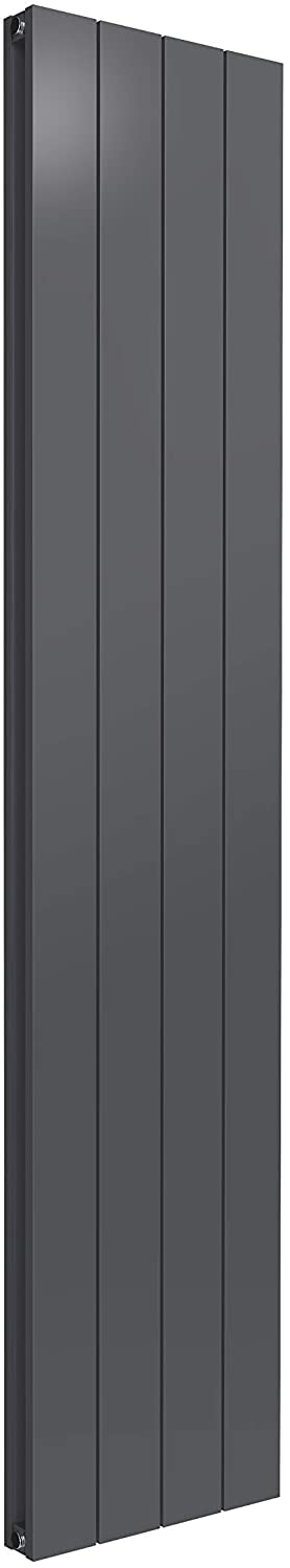 Reina Casina Aluminium Anthracite Double Panel Vertical Designer Radiator 1800mm x 375mm - Central Heating