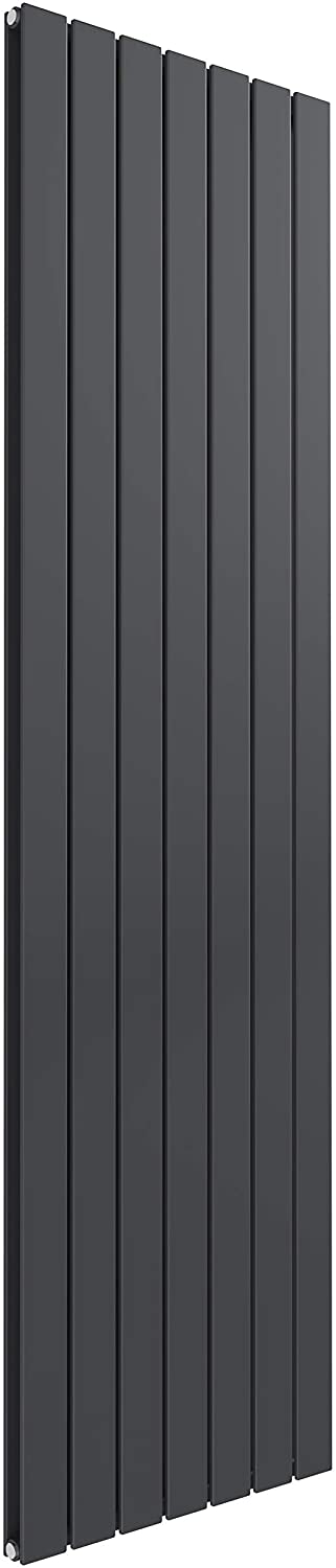Reina Flat Steel Anthracite Vertical Designer Radiator 1800mm x 514mm Double Panel