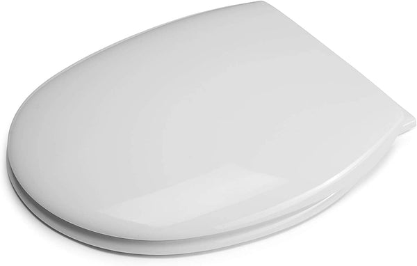 Croydex Anti-Bacterial Toilet Seat with Soft Close Hinges Made from Resilient Polypropylene, White