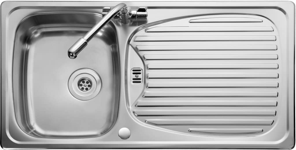 Leisure Euroline EL9501í«ÌÎ_Top-Mount Kitchen Sink Rectangular Stainless Steelí«Ì_Ì_ÌÎ̝ÌÎ̥í«ÌÎ_Kitchen Sinks (Top-Mount Kitchen Sink, Rectangular, Stainless Steel, Stainless Steel, 1í«ÌÎ_Bowls, Rectangular)