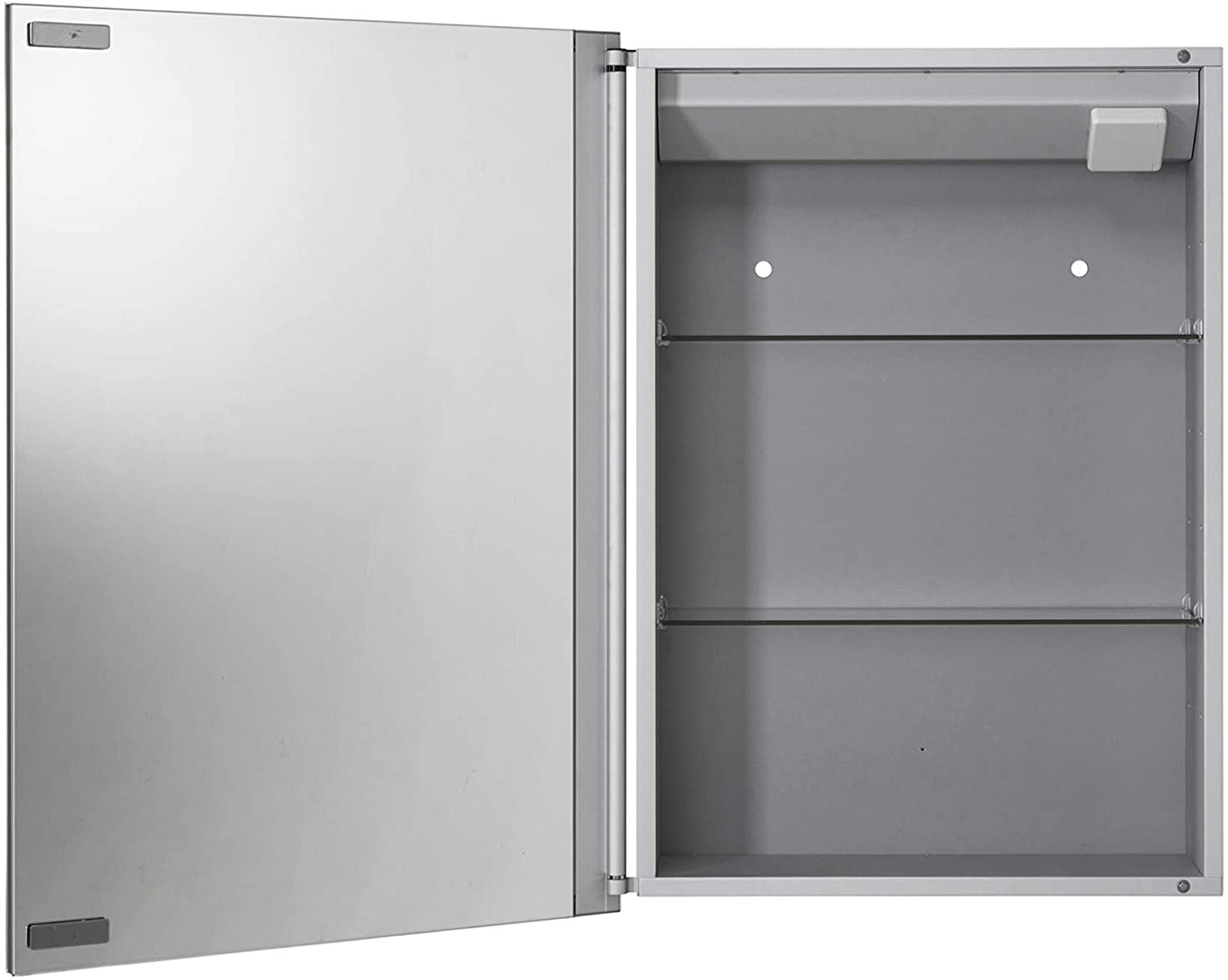 Croydex Clarence Single Door Illuminated Cabinet with Hang N Lock Fitting System