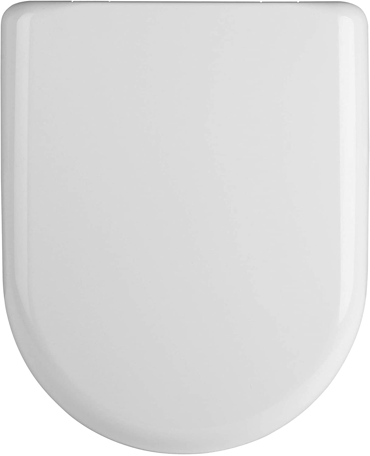 Nuie NTS002 | Modern Bathroom D Shaped Soft Close Toilet Seat, 465mm x 367mm, White