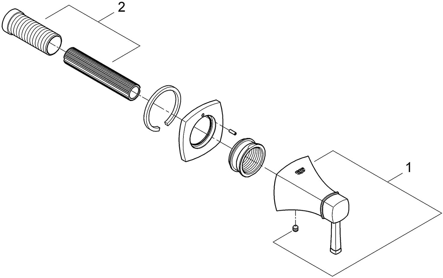 GROHE 19944000 Grandera Concealed Stop-Valve Trim