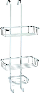 Croydex Chrome 3-Tier Hook Over Shower Caddy, 5 Year Rust Free Guarantee