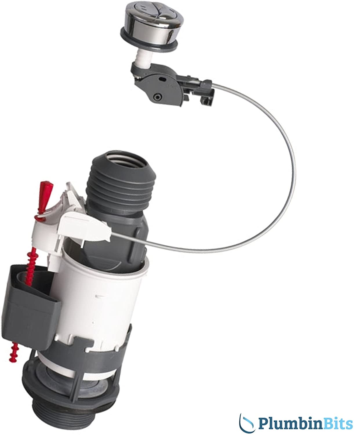 Wirquin 10120446 Jolly Dual Flush Cistern Valve - Multicoloured, dual flush mechanism