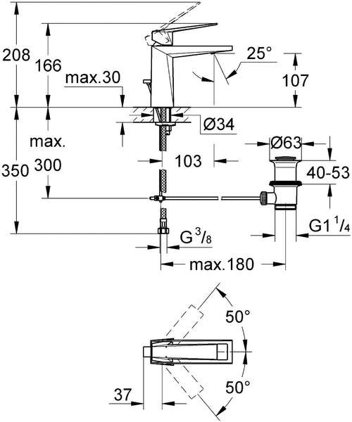 Grohe 23029000 Allure Brilliant Single-Lever Washbasin Mixer Tap