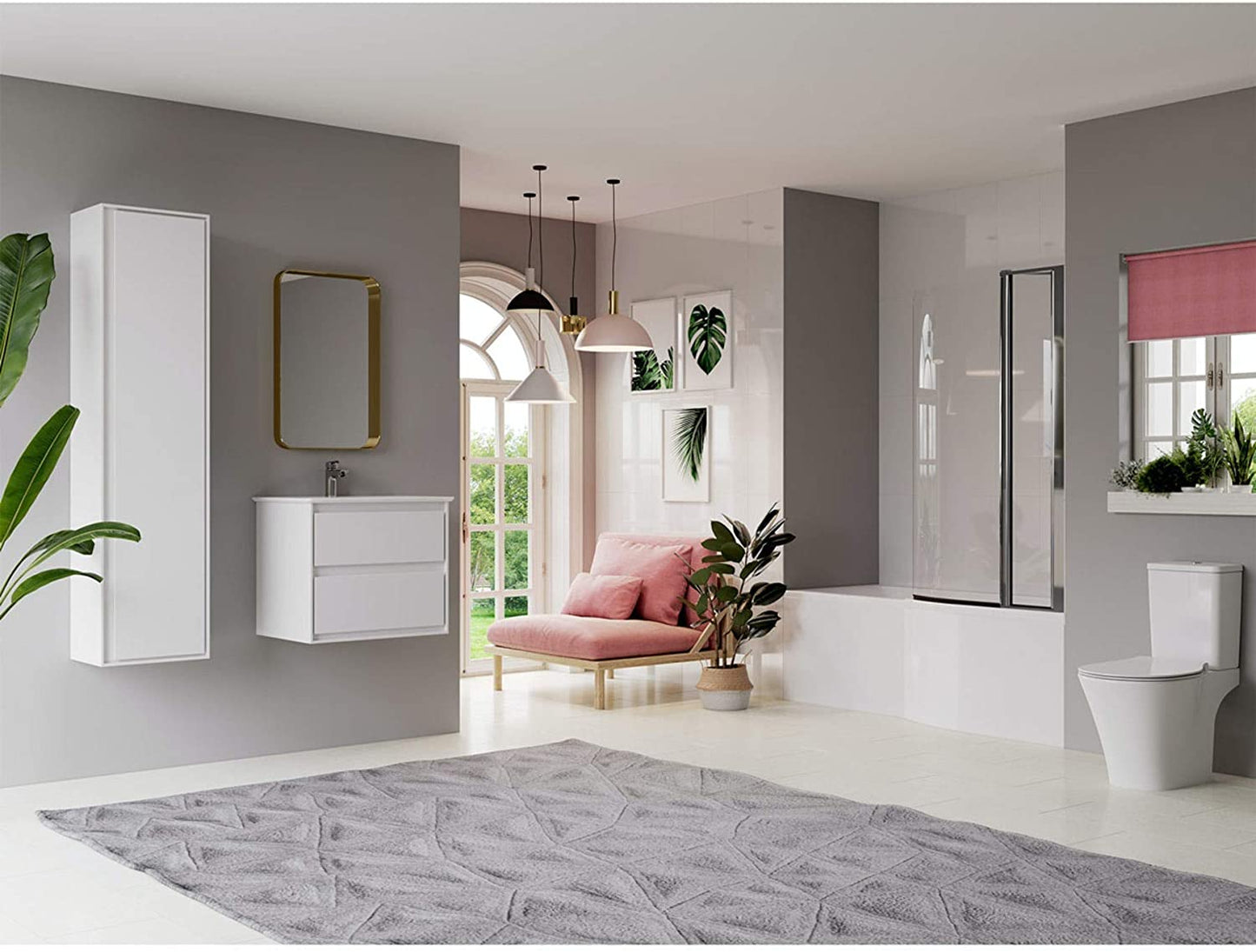 Ideal Standard E108301 Concept Air 170cm x 80cm Idealform Right Hand Shower Bath with No Taphole