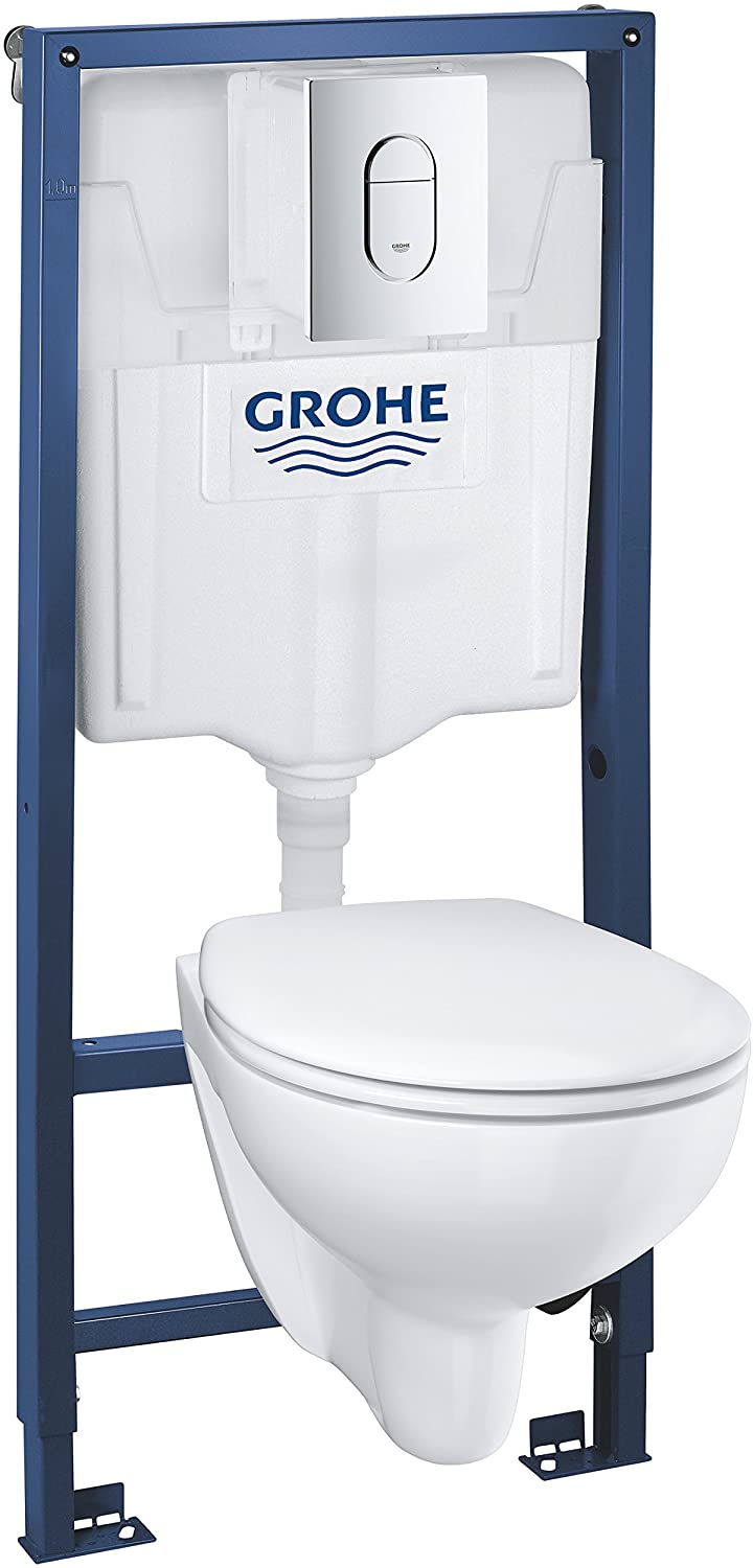 GROHE SOLIDO Construction Ceramic WC - SOLIDO 4-in-1 with Flush-Less Construction Ceramic WC 3-6 L, 1, 13 M 39418000