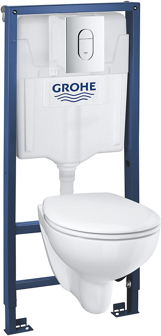 GROHE SOLIDO Construction Ceramic WC - SOLIDO 4-in-1 with Flush-Less Construction Ceramic WC 3-6 L, 1, 13 M 39418000