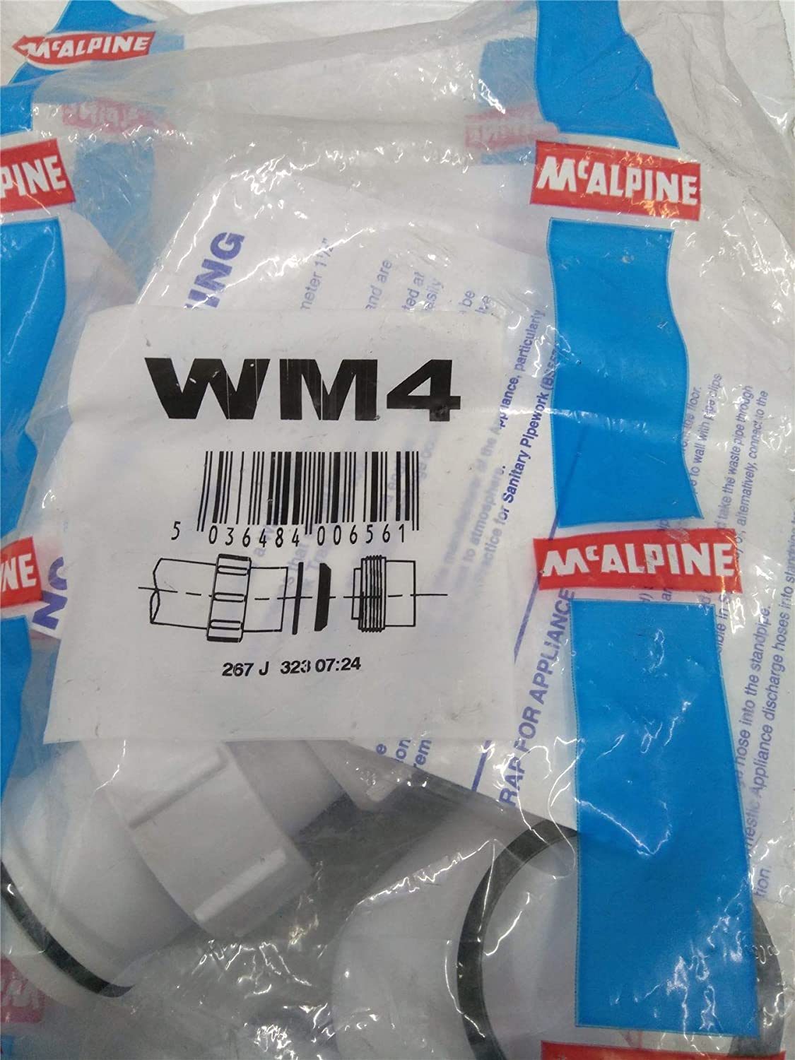 McAlpine WM4 Sink Trap (TeeVent), White