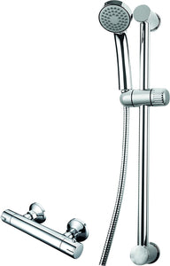 Trisen Sharo TSS001 Chrome Round Thermostatic Bar Valve and Shower Kit