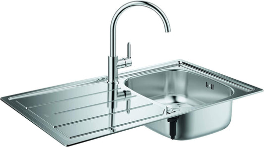 GROHE 31562SD0 | K200 Kitchen Sink & Bau Tap Bundle