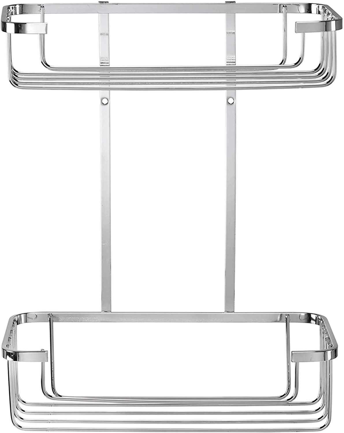 Croydex Stainless Steel Two Tier Cosmetic Basket Shower Caddy, 10 Year Rust Free Guarantee