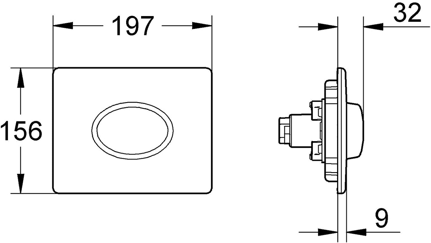 GROHE 38565000 | Skate Air WC Wall Plate