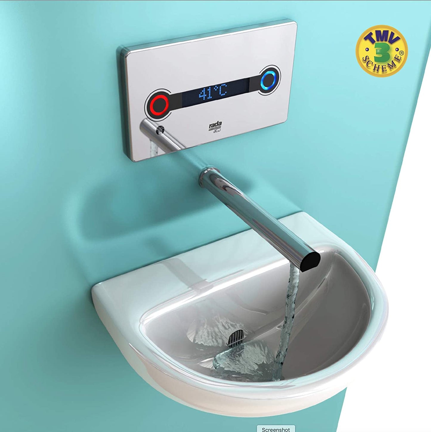 Rada 1.1664.002 Chrome Acu-T3 Touch Free Basin Tap with 225 mm Spout,