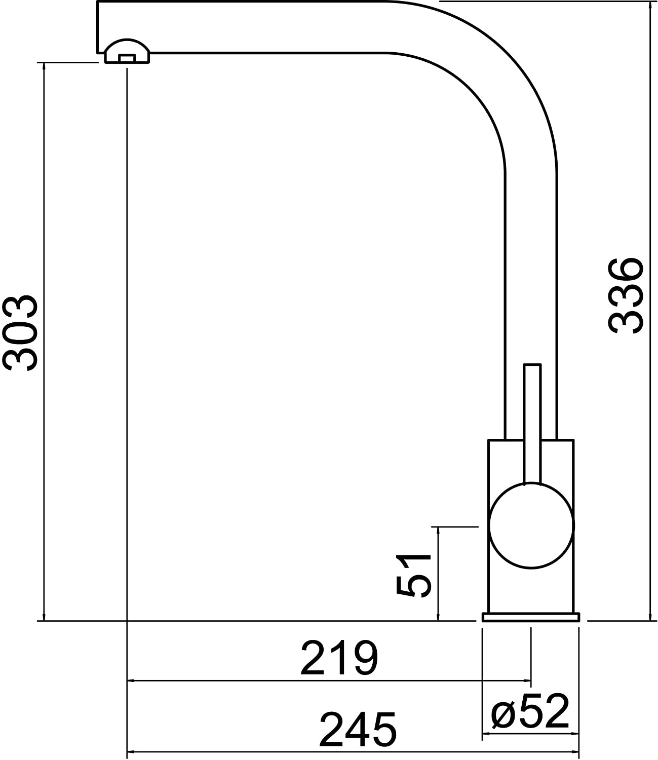 Trisen Adria TK003 Single Lever Kitchen Sink Mixer