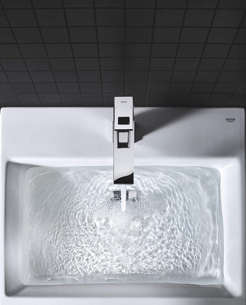 GROHE 23137000 Eurocube Pillar Tap (Smooth Body, Short Spout and Ecojoy)