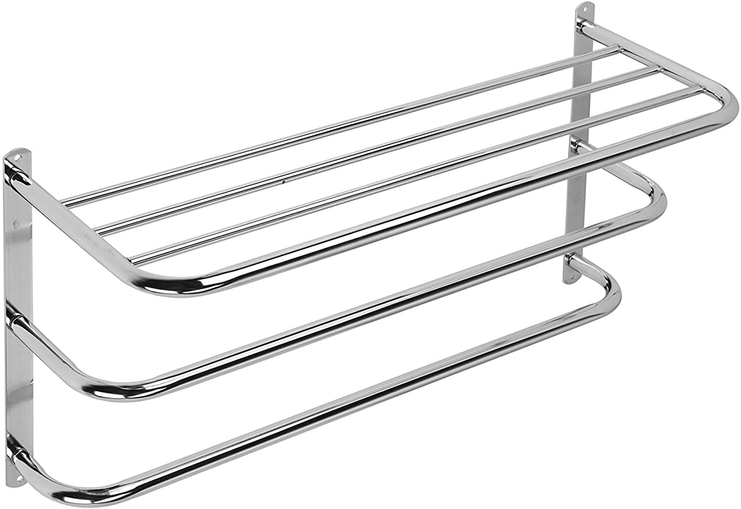 Croydex Chrome Plated Mild Steel Wall Mounted Towel Rack and Additional Rails
