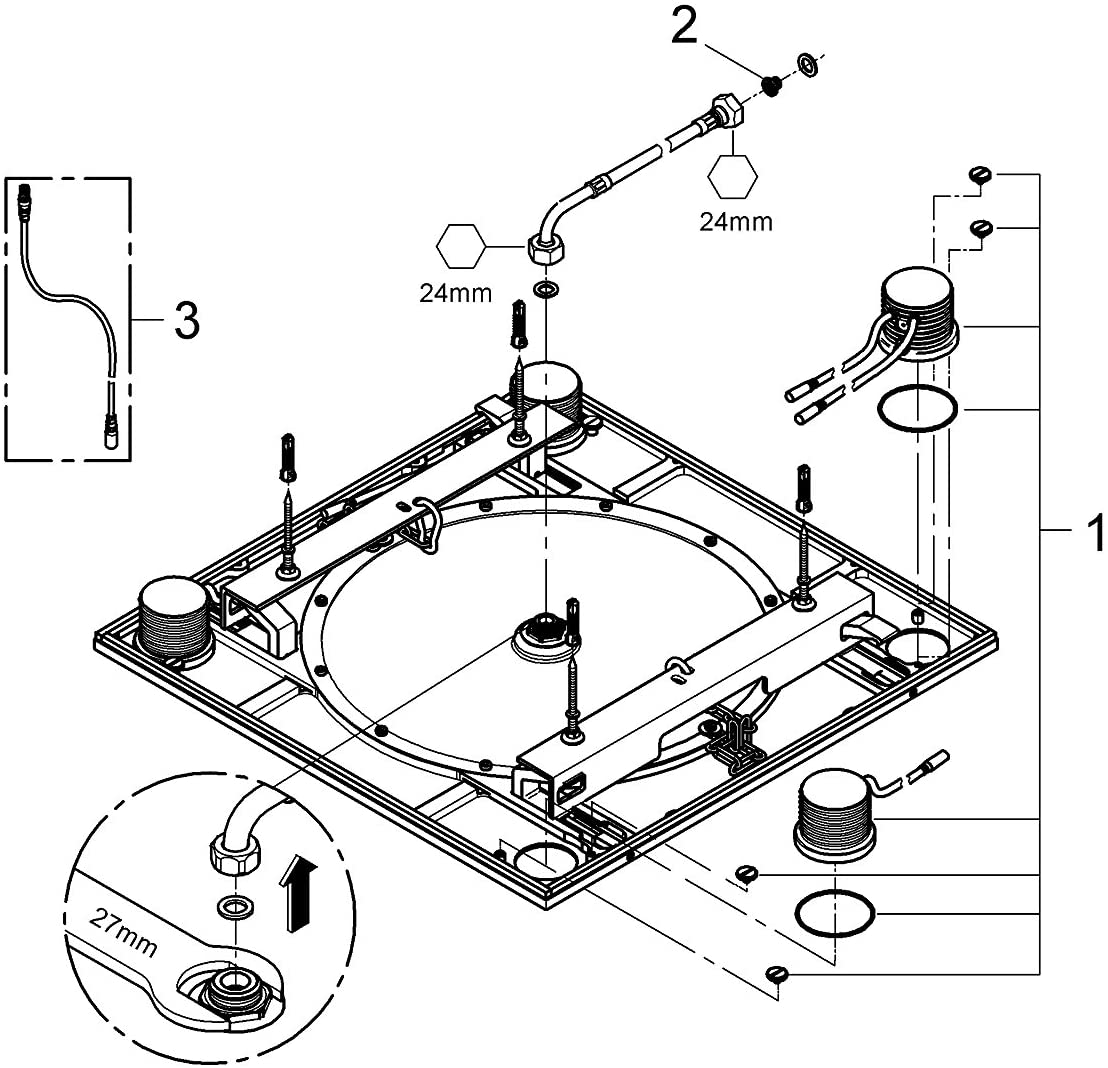 Grohe Rainshower F 27865000í«ÌÎ_Shower Ceiling Light (German Import)
