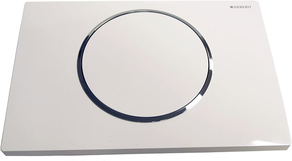 Geberit actuator plate Sigma10 for flush/stop flushing, colour: white/high-gloss chrome-plated - 115.758.KJ.5