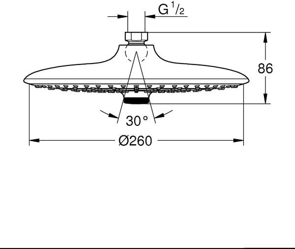Grohe Euphoria 260åÊShower Head, 26455000, 26456EN0