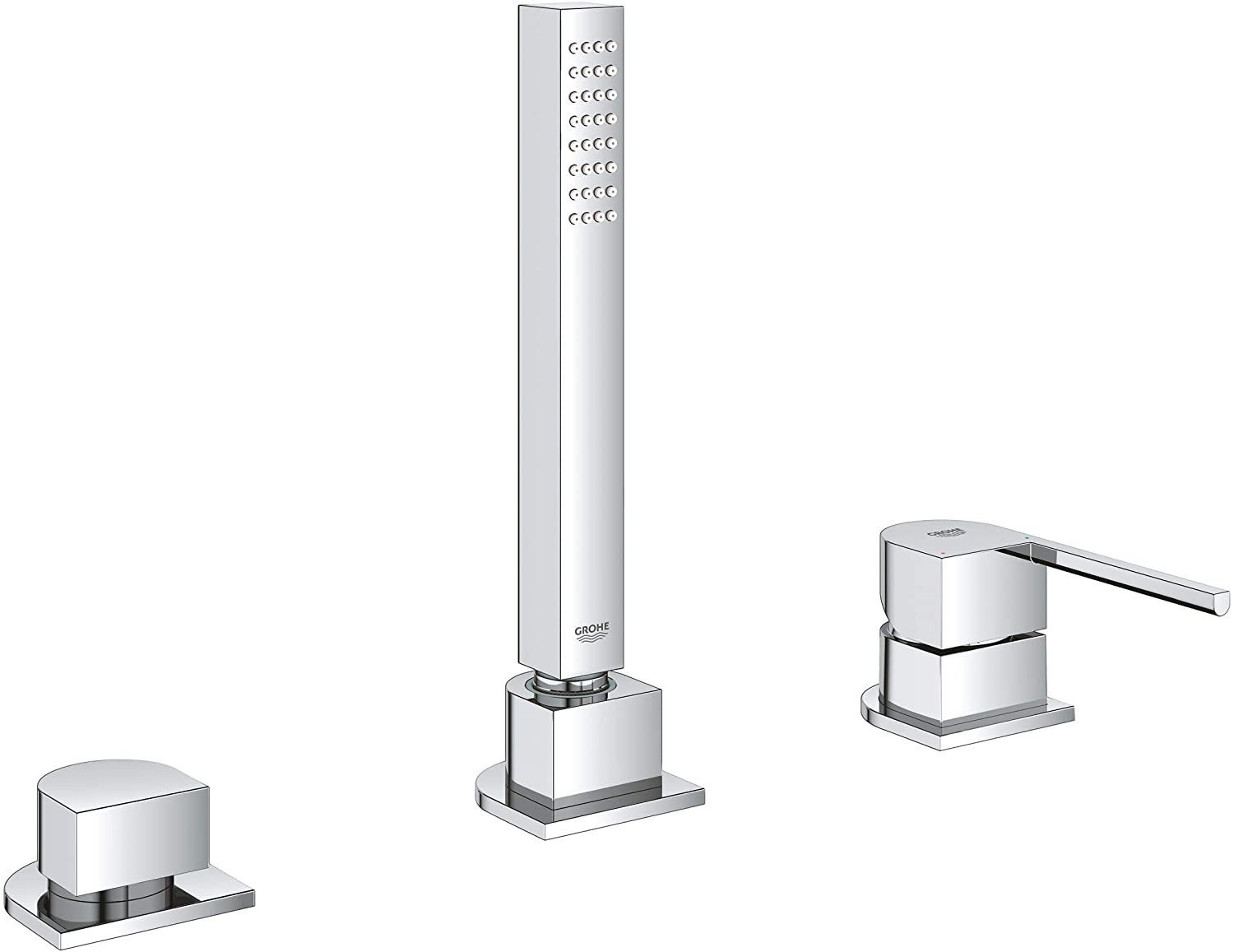 Grohe Plus 23845003 3-Hole Single-Lever Bath Combination Chrome, 23845003