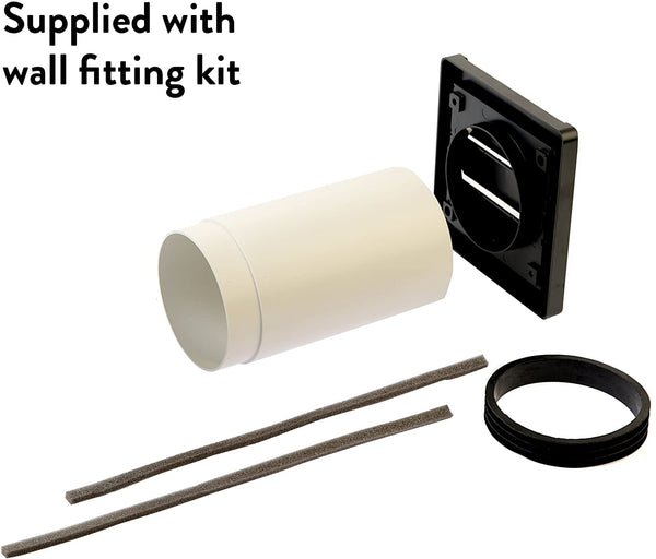 Xpelair DX100S 4-Inch Standard Square Bathroom Fan with Wall Kit