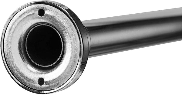 Croydex Superline Stainless Steel Modular Shower Rod Kit with Ceiling Support and Curtain Rings Can Be Fitted L-Shaped, Large L-Shaped, U-Shaped or Straight