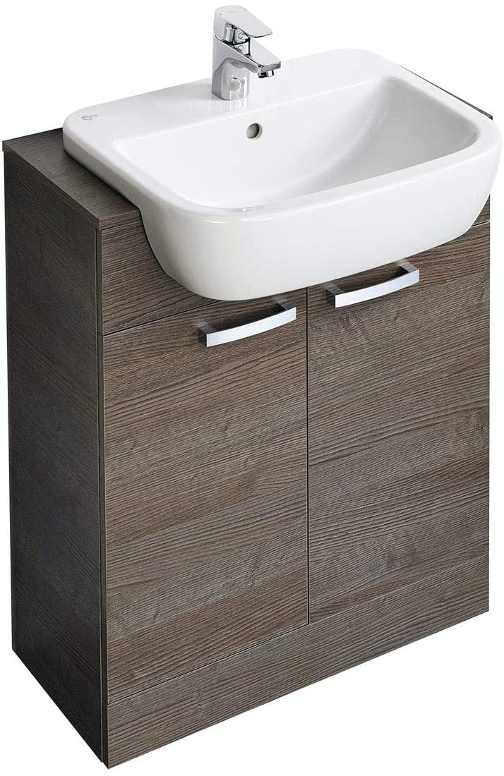 Ideal Standard E3245 Tempo 650 x 300mm Semi Countertop Basin Unit With 2 Doors