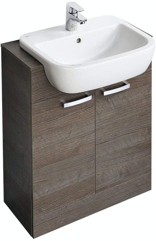 Ideal Standard E3245 Tempo 650 x 300mm Semi Countertop Basin Unit With 2 Doors