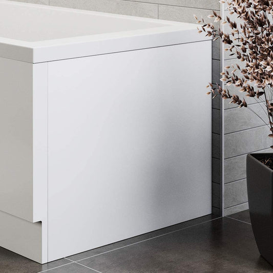 White Acrylic Bath End Panel