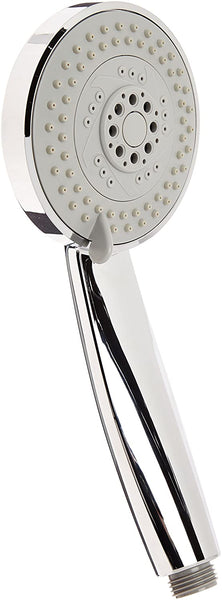 Croydex Eco Profile Medio 4 Function 100mm Modern Shower Handset, Chrome/Grey