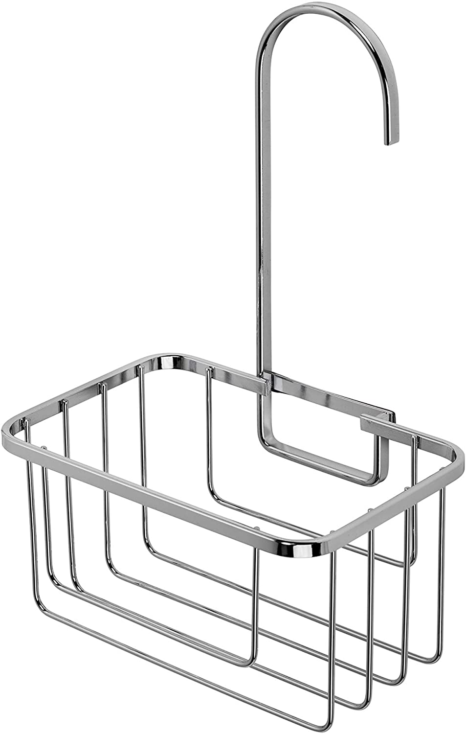Croydex Chrome Shower Riser Rail Hook Over Caddy Basket, 5 Year Rust Free Guarantee