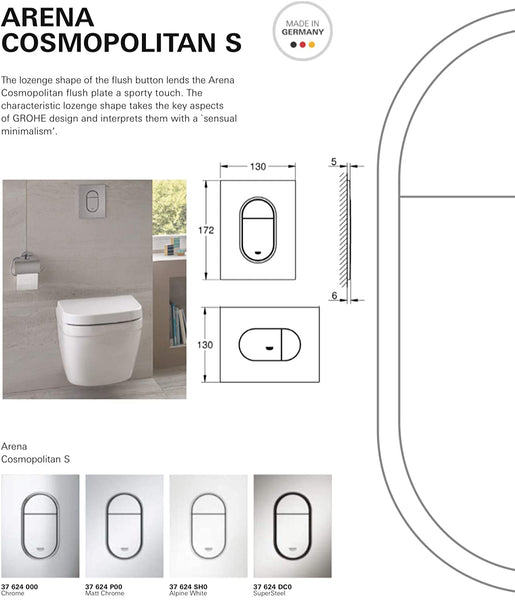 GROHE 37624000 | Arena Cosmopolitan Actuation Plate