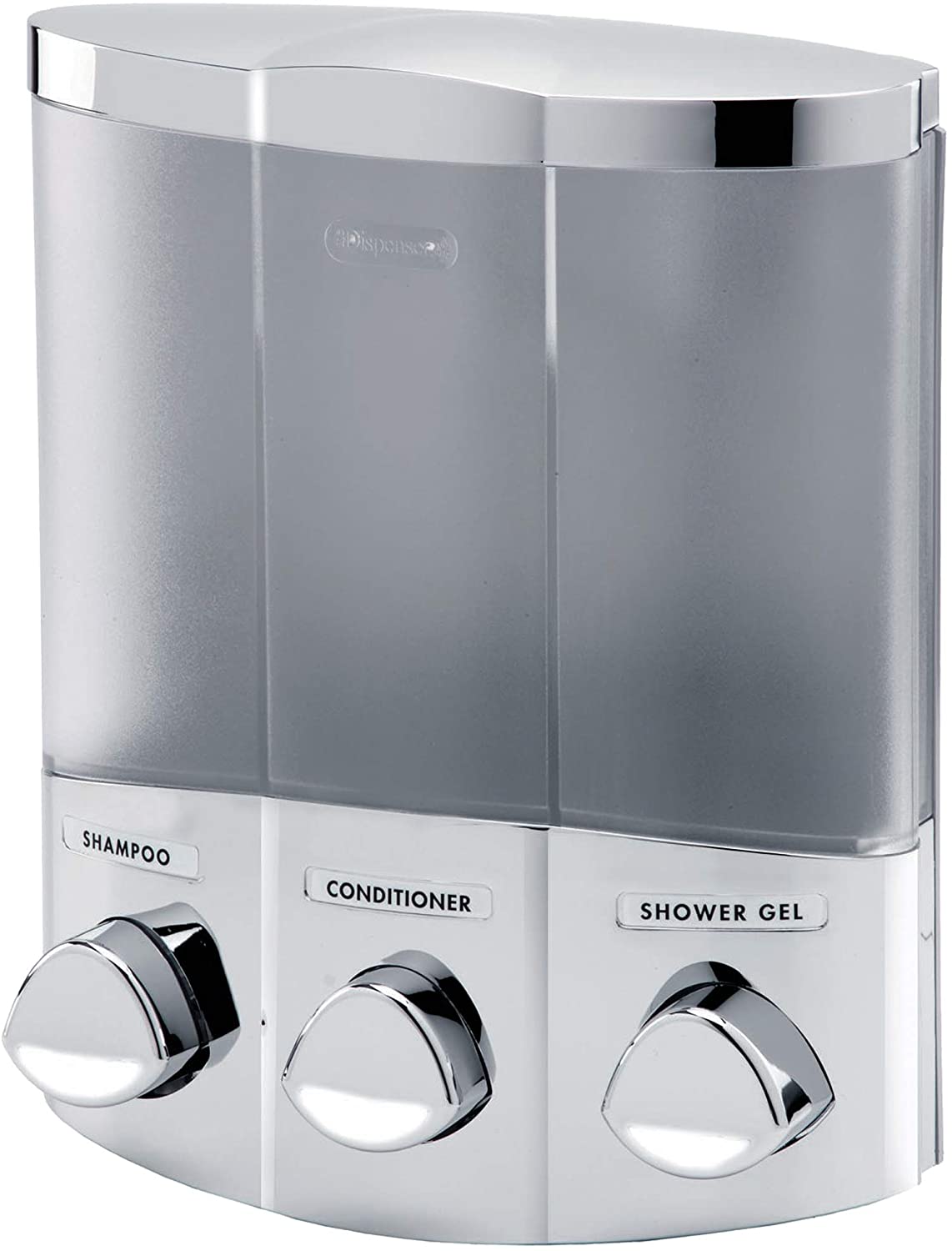 Aviva Euro Series TRIO Three Chamber Soap and Shower Dispenser, Chrome
