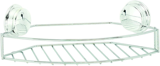 Croydex Chrome Plated Mild Steel Rust Free Stick 'N' Lock Plus Small Storage Basket, Silver