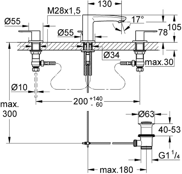 GROHE 20208002 | Eurostyle Cosmopolitan Single-Lever Shower Mixer
