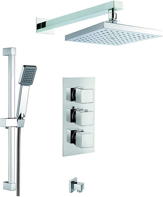 Trisen Raffa TSS007 Chrome Thermostatic Shower Kit
