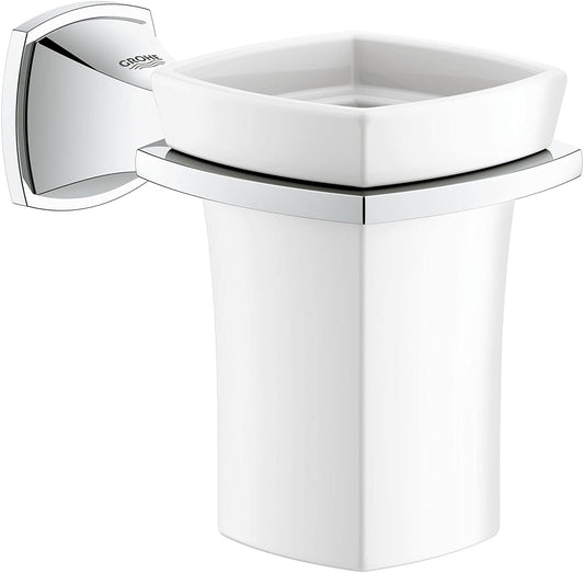 GROHE 40626000 Grandera Holder with Ceramic Tumbler