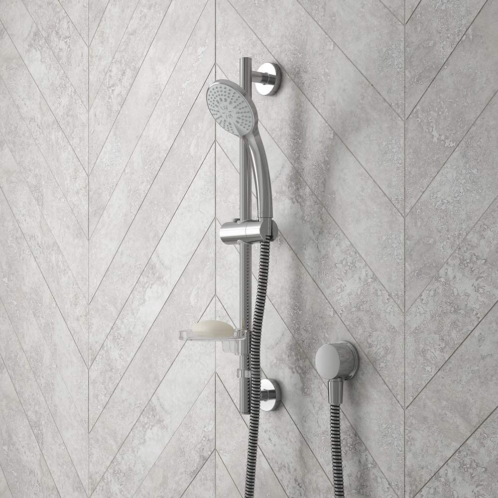 Ideal Standard Idealrain M3 shower rail kit in chrome. 3-function head. B9416AA