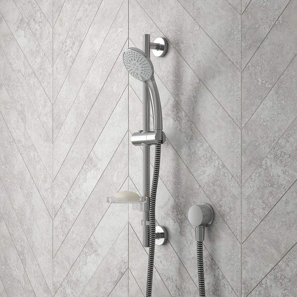 Ideal Standard Idealrain M3 shower rail kit in chrome. 3-function head. B9416AA