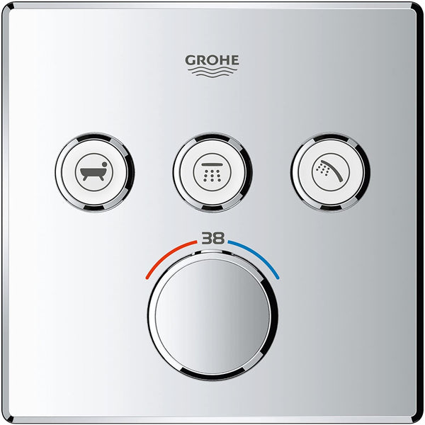 GROHE Grohtherm SmartControl Thermostat with three shut-off valves, colour: chrome - 29126000