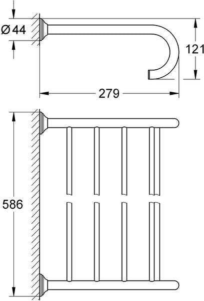 Grohe Essentials Authentic Multi Towel HolderåʉÛÒåÊPack of 1åÊ40660001