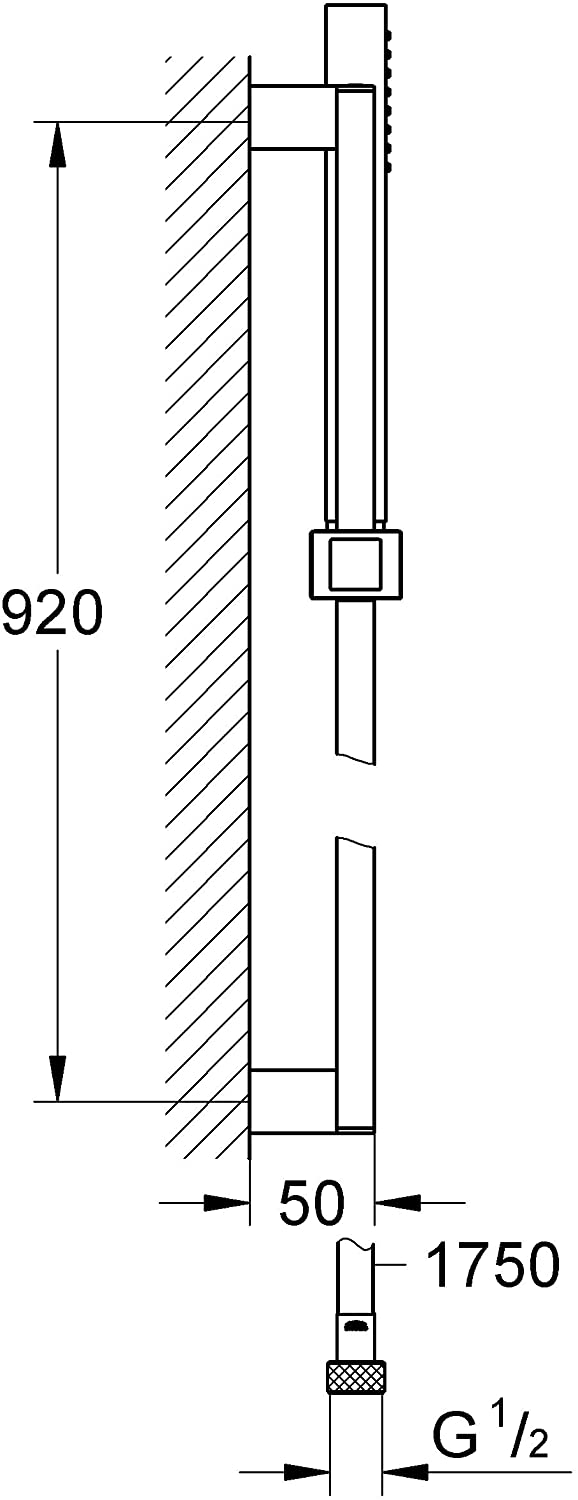 GROHE 27890000 | Euphoria Cube+ Stick Shower Rail Set