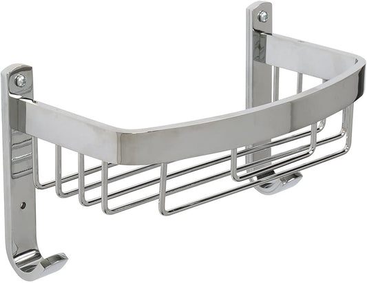 Croydex Aluminum Curved Bathroom Storage Basket Shower Caddy, Lifetime Rust Free Guarantee