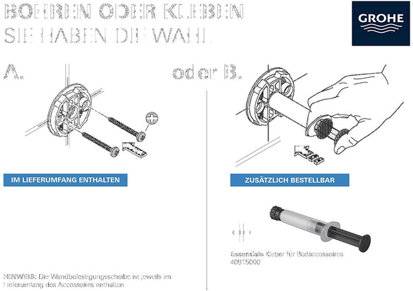 GROHE 40457001 | BAU Cosmopolitan Toilet Roll Holder