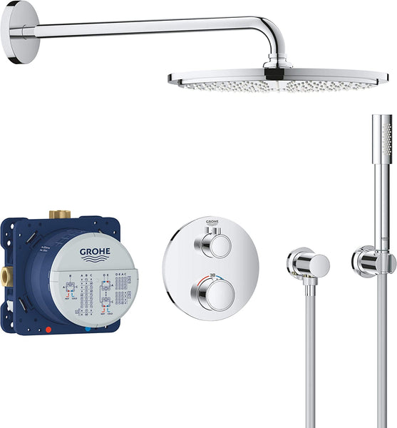 Grohe 34727000 Flush-Mounted Shower System with Tempesta 210 Chrome