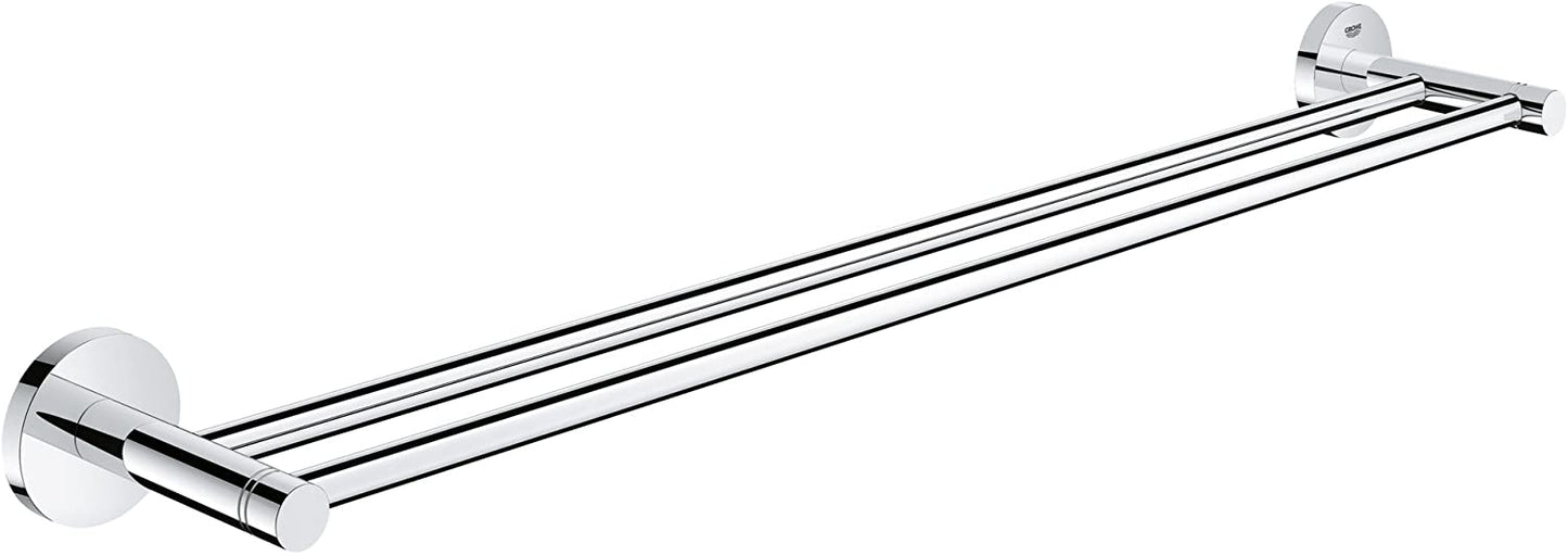GROHE Essentials Double Towel Bar, 449 mm, Starlight Chrome Finish